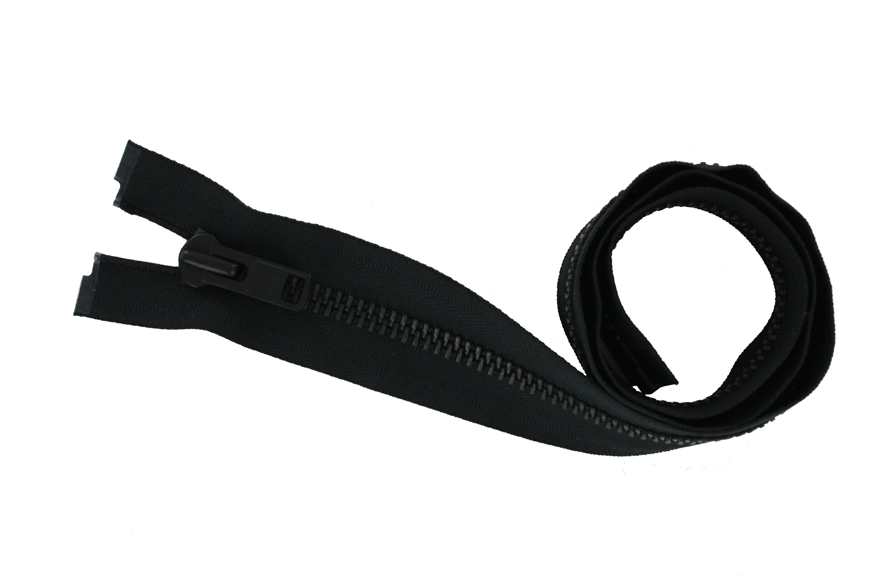 #10 Metal, Black, 24" Separating Bomber Jacket Zipper with Black Oxide Teeth, #9BJ-24-BLK-OX