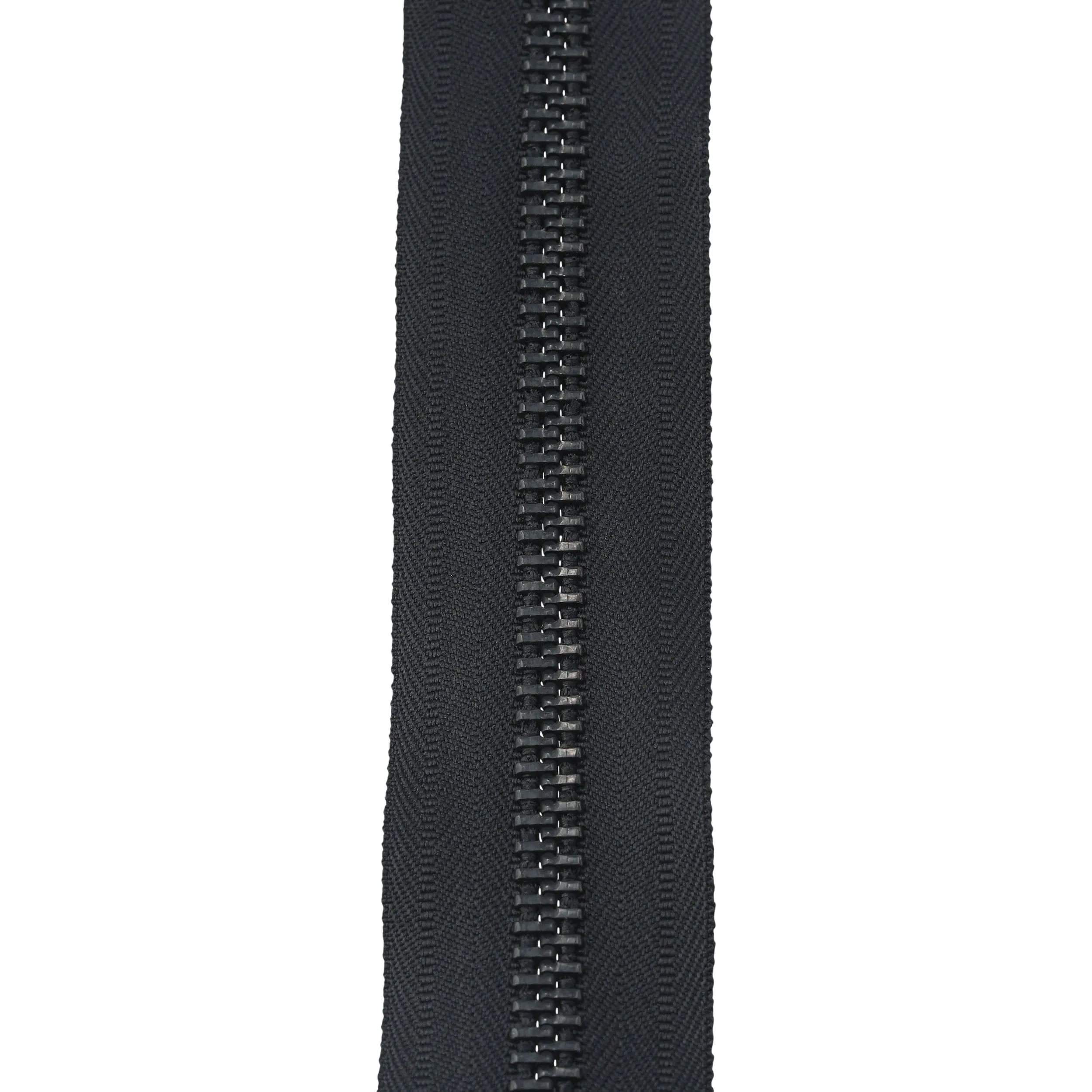 #10 Metal, Black, 24" Separating Bomber Jacket Zipper with Black Oxide Teeth, #9BJ-24-BLK-OX