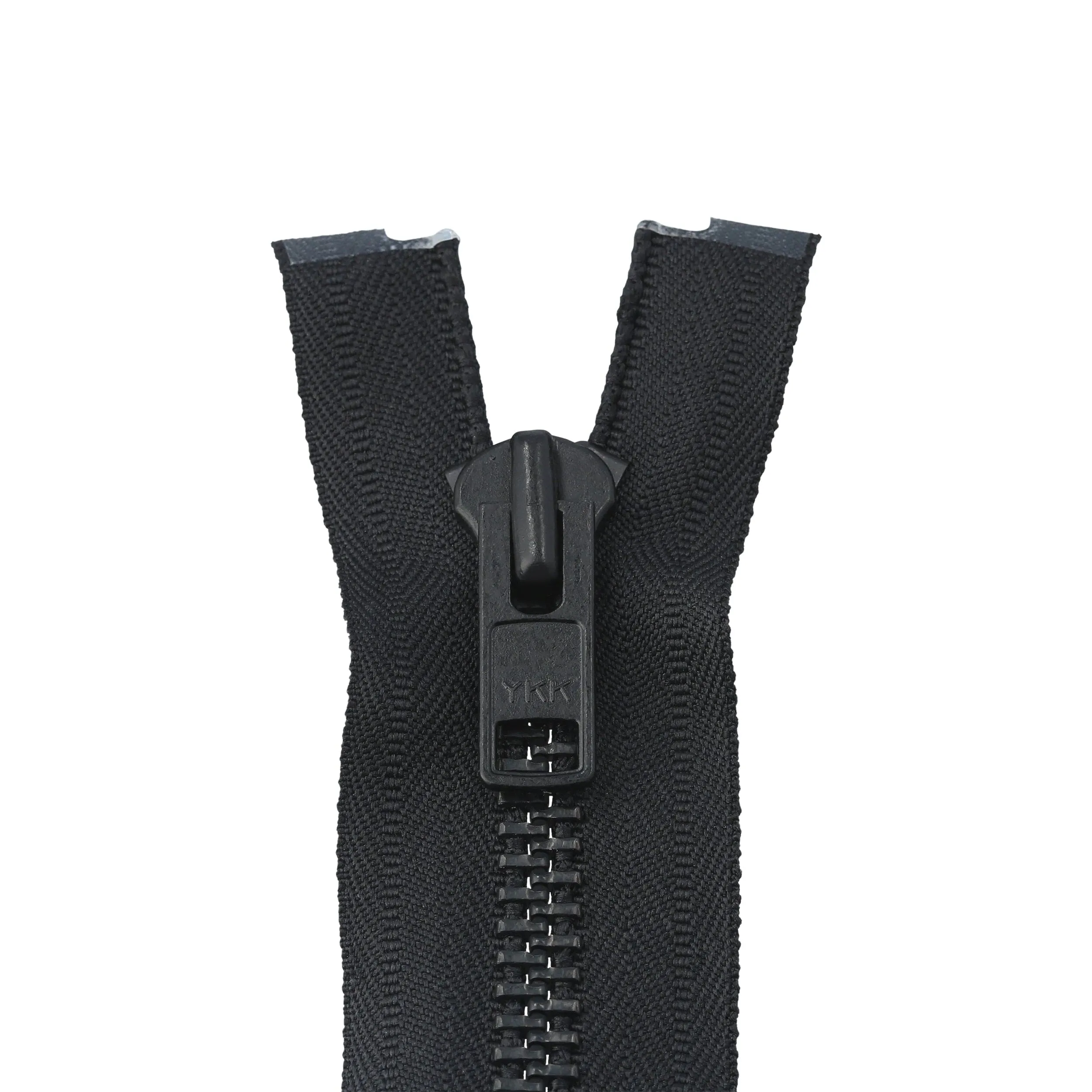#10 Metal, Black, 24" Separating Bomber Jacket Zipper with Black Oxide Teeth, #9BJ-24-BLK-OX