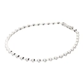 18ct white gold 0.28ct diamond tennis bracelet with 56 diamonds