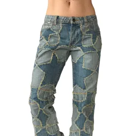 2000s Patchwork Jeans (S/M)