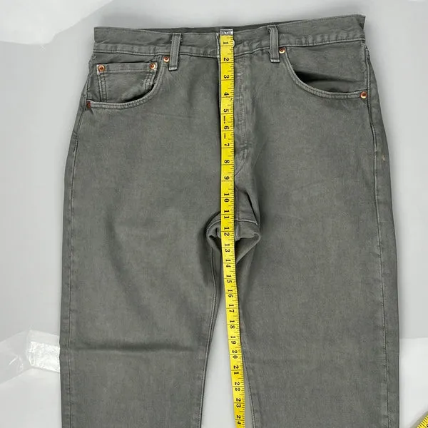501 Levis Jeans - 32W 30L Khaki Cotton