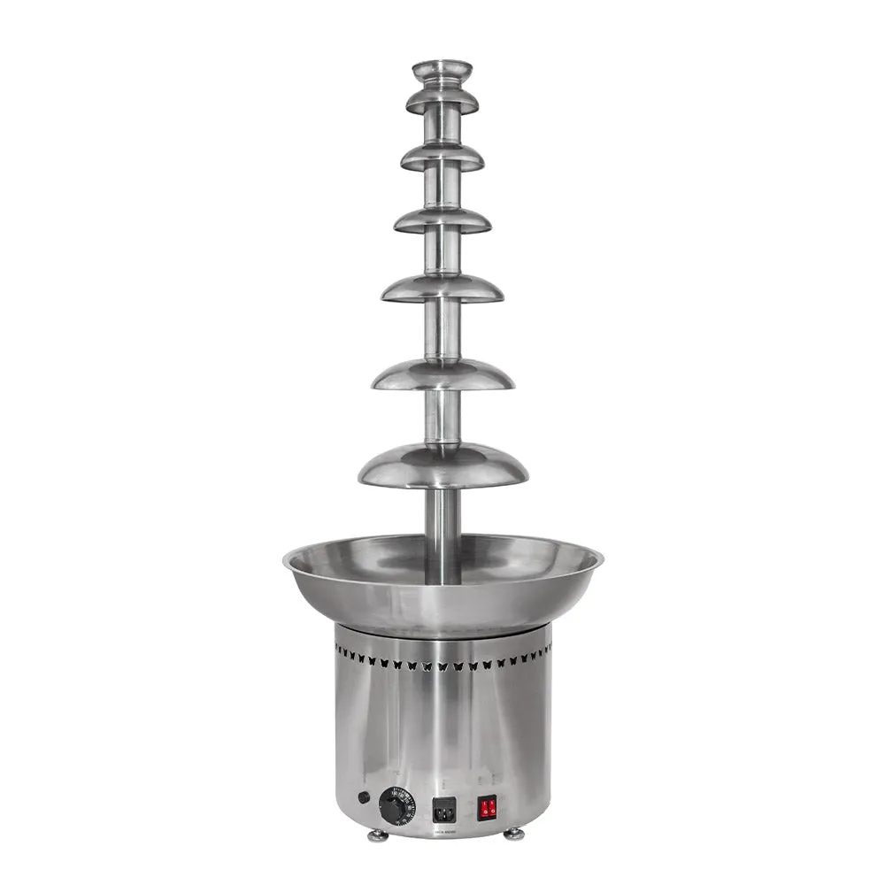 A-CF7M Chocolate Fountain | Stainless Steel Chocolate Fondue Fountain with 7 Tiers for 100 persons | 300W
