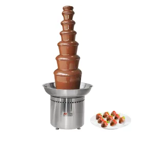 A-CF7M Chocolate Fountain | Stainless Steel Chocolate Fondue Fountain with 7 Tiers for 100 persons | 300W