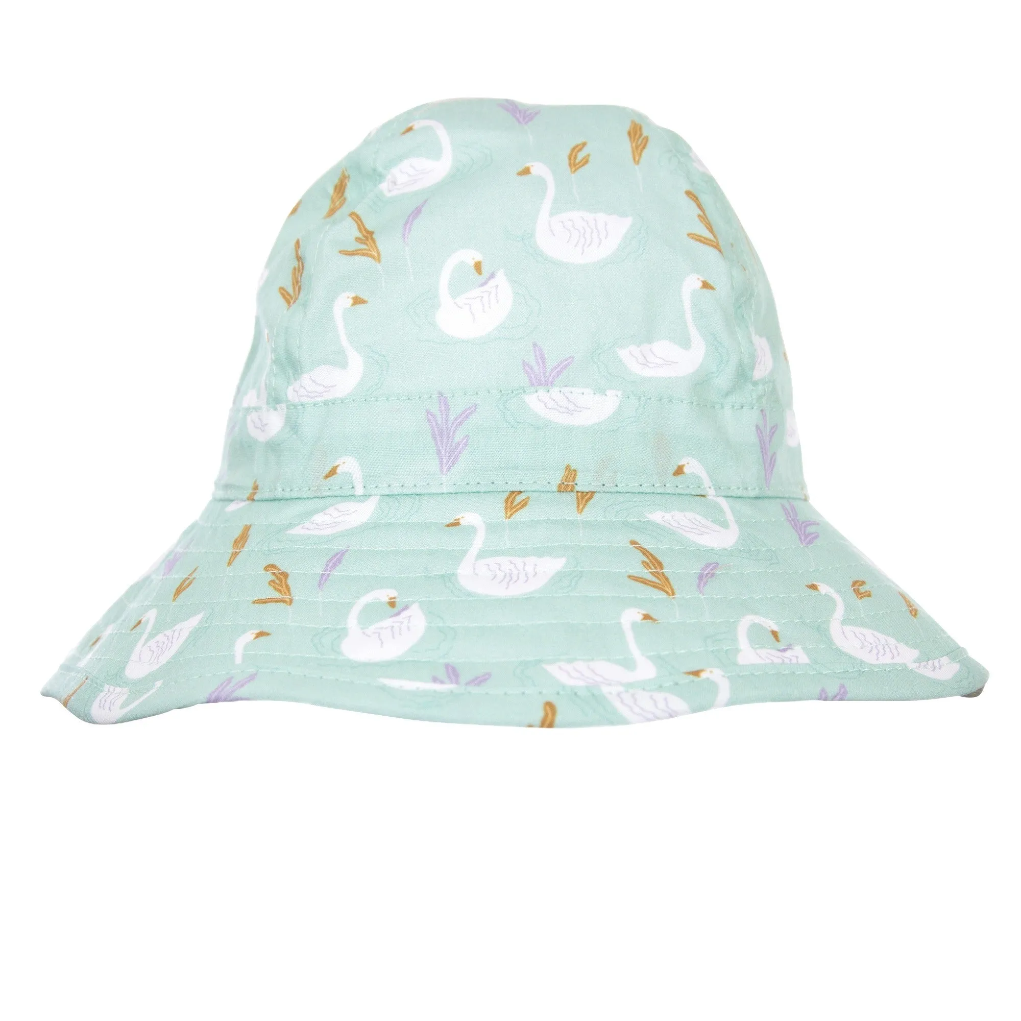 ACORN KIDS - SWANS WIDE BRIM INFANT HAT: MINT