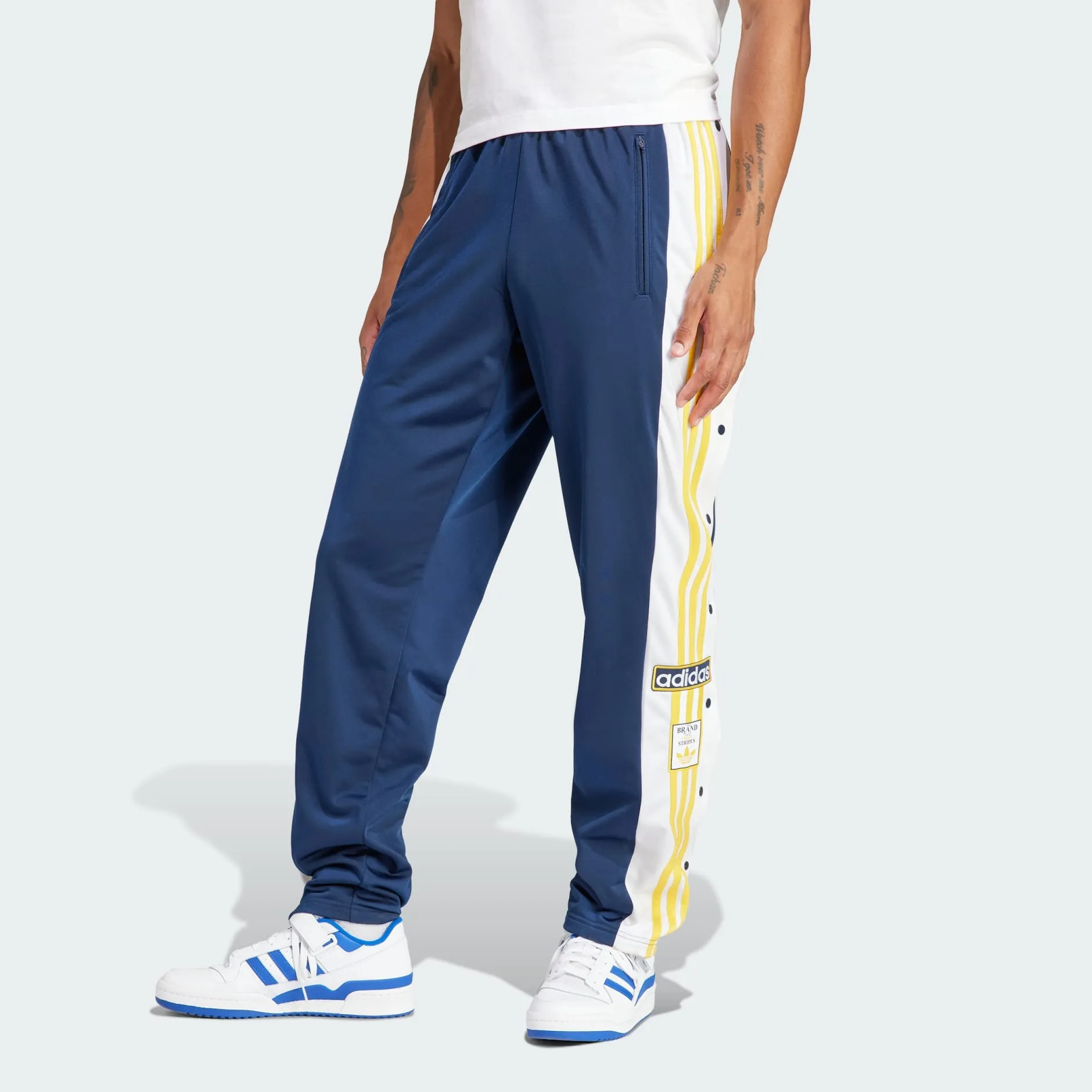 ADICOLOR CLASSICS ADIBREAK TRACKSUIT BOTTOMS - Night Indigo / Bold Gold / White