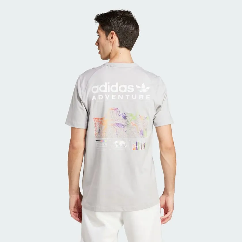 ADIDAS ADVENTURE GRAPHIC T-SHIRT - GREY