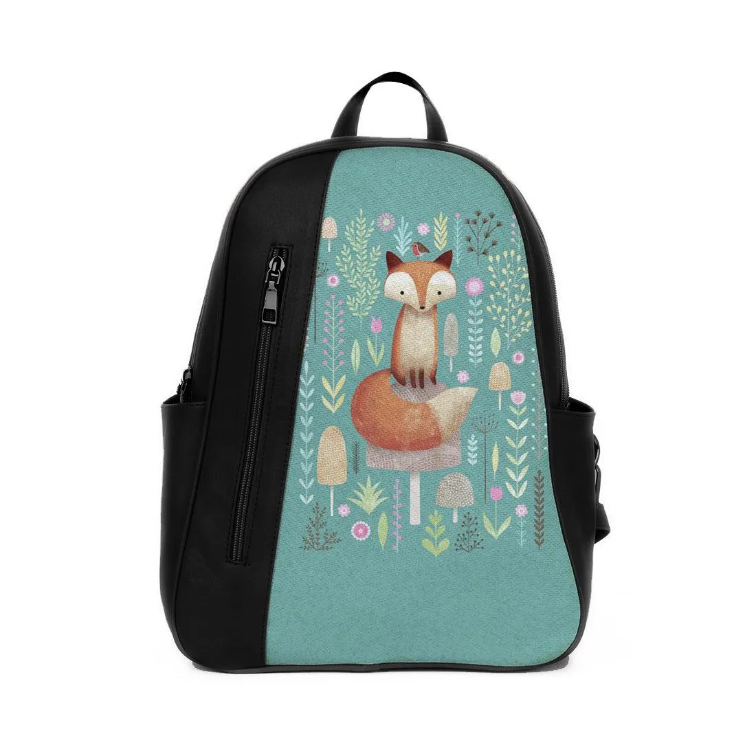 Black Mixed Backpack Cute Fox