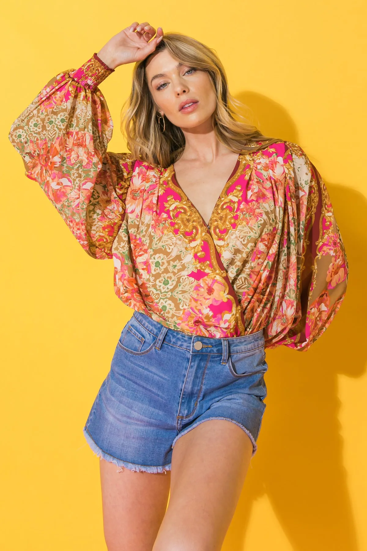 BLESSED EVENTS WOVEN TOP