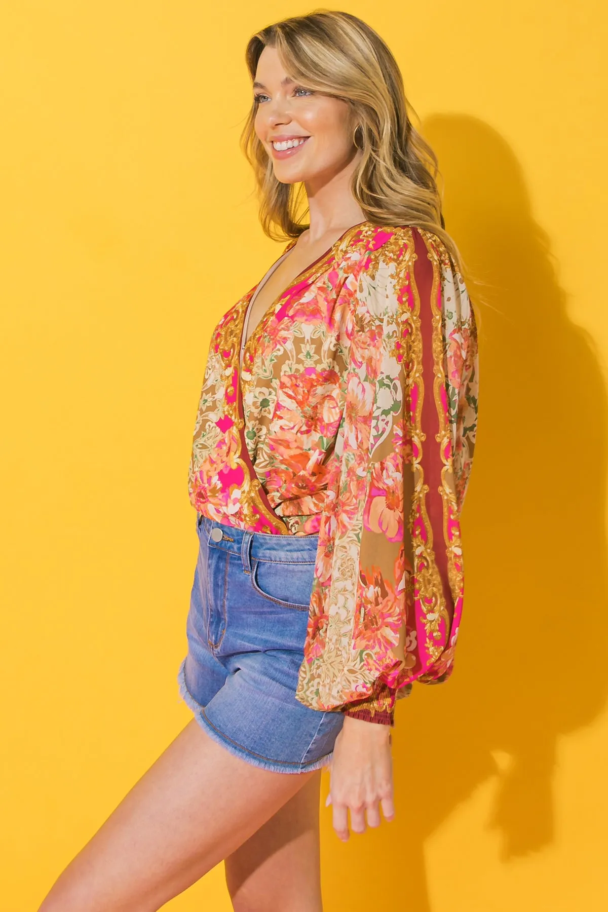 BLESSED EVENTS WOVEN TOP