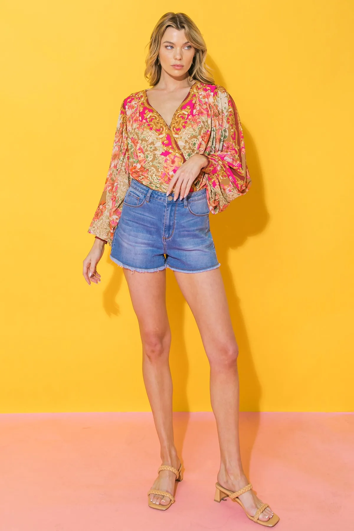 BLESSED EVENTS WOVEN TOP