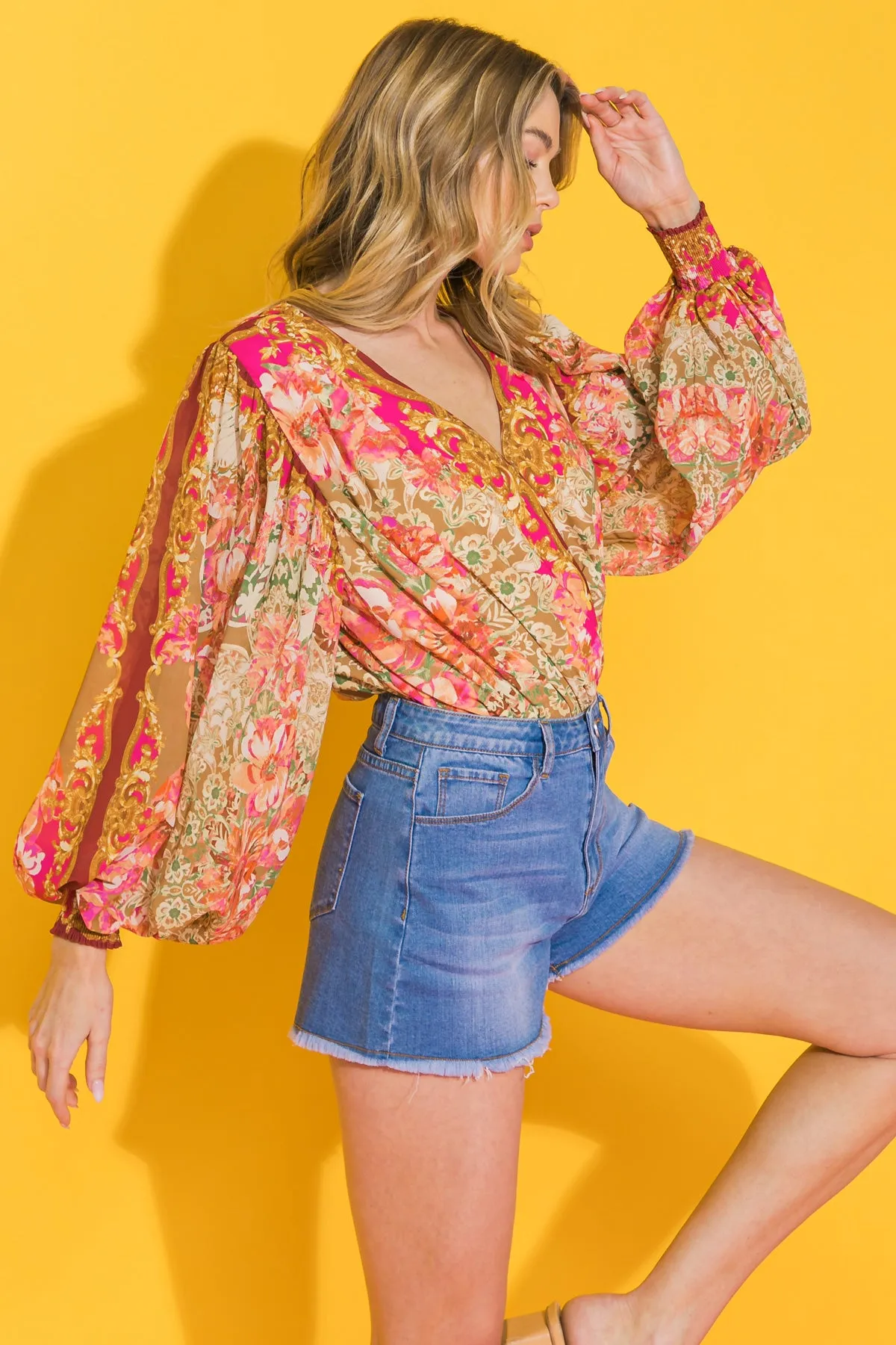 BLESSED EVENTS WOVEN TOP