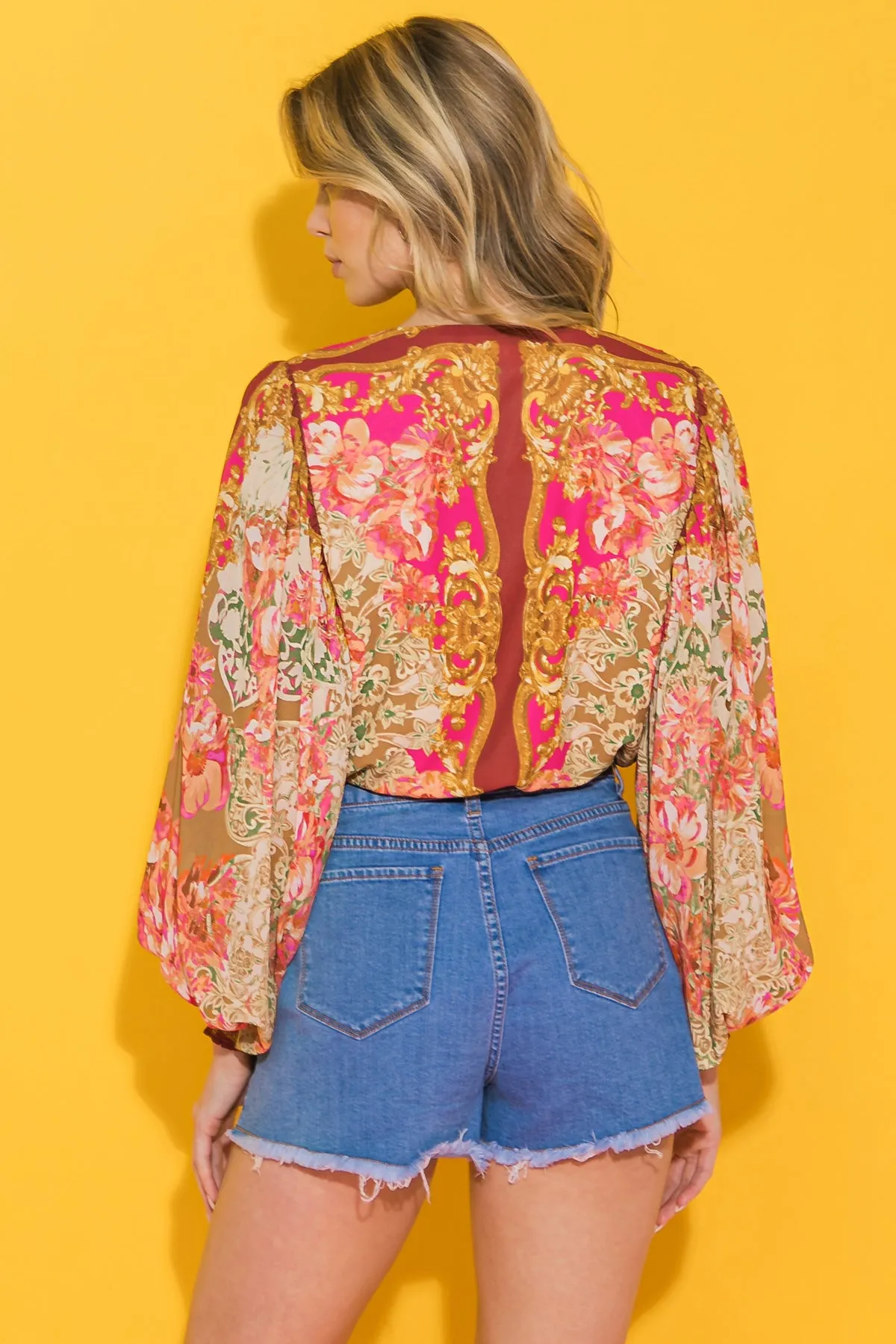 BLESSED EVENTS WOVEN TOP
