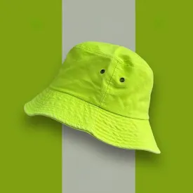 Bright Neon Color Summer Bucket Hats for Men and Women