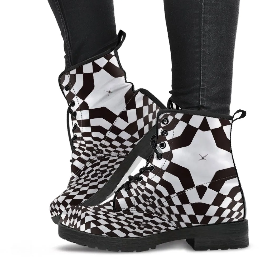 Combat Boots - Superstar | Black Boots, Black Hipster Boots, Black Leather Boots, Black Combat Boots, 90s Boots, Goth Boots, Gothic Boots