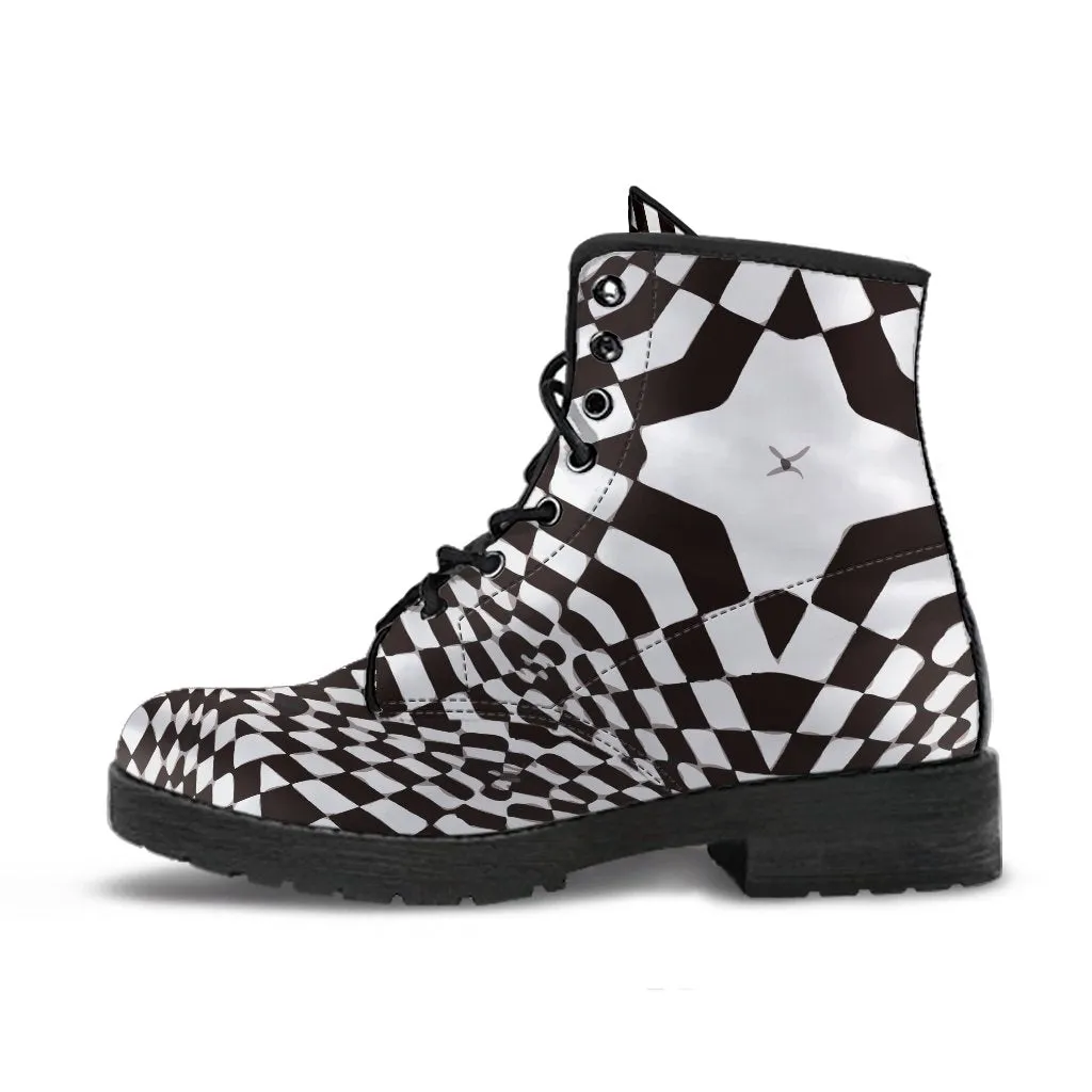 Combat Boots - Superstar | Black Boots, Black Hipster Boots, Black Leather Boots, Black Combat Boots, 90s Boots, Goth Boots, Gothic Boots