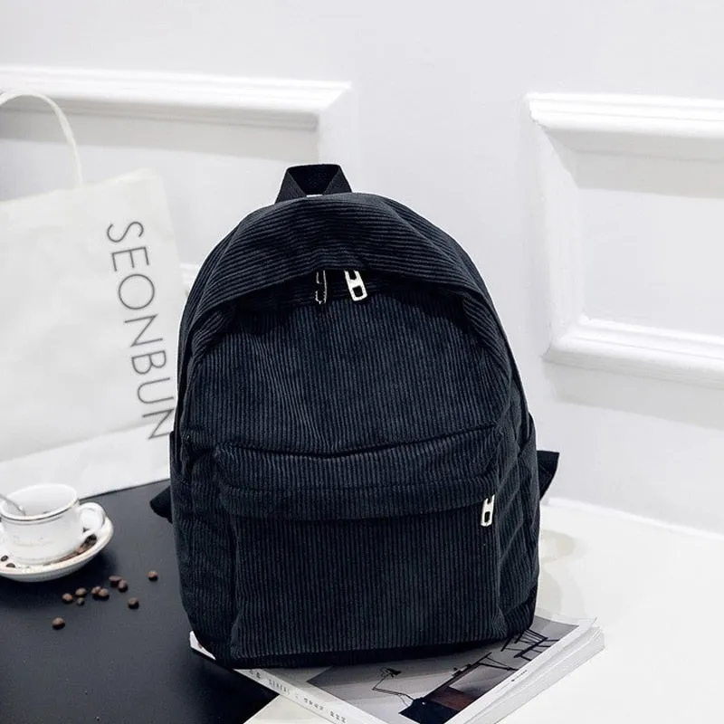 Fashion Corduroy Backpack