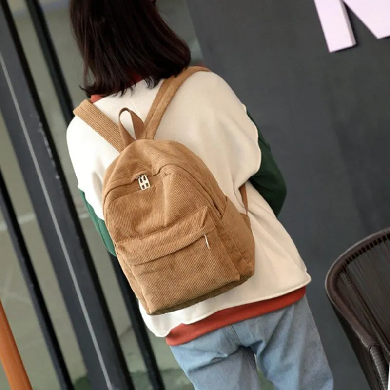 Fashion Corduroy Backpack