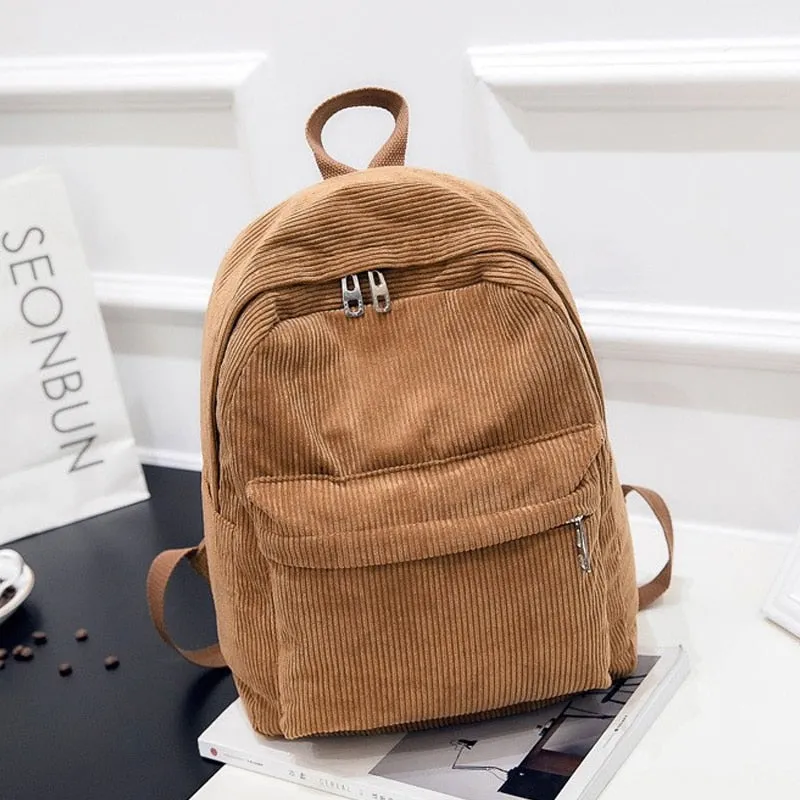 Fashion Corduroy Backpack