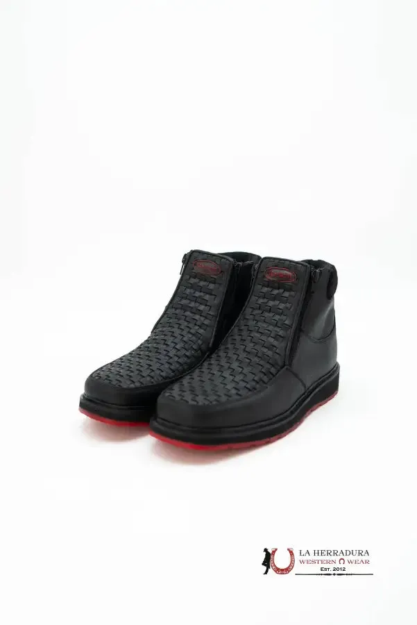 FRANCIA BLACK CRAZY SERBIA RED BOTTOM CASUAL SHOES