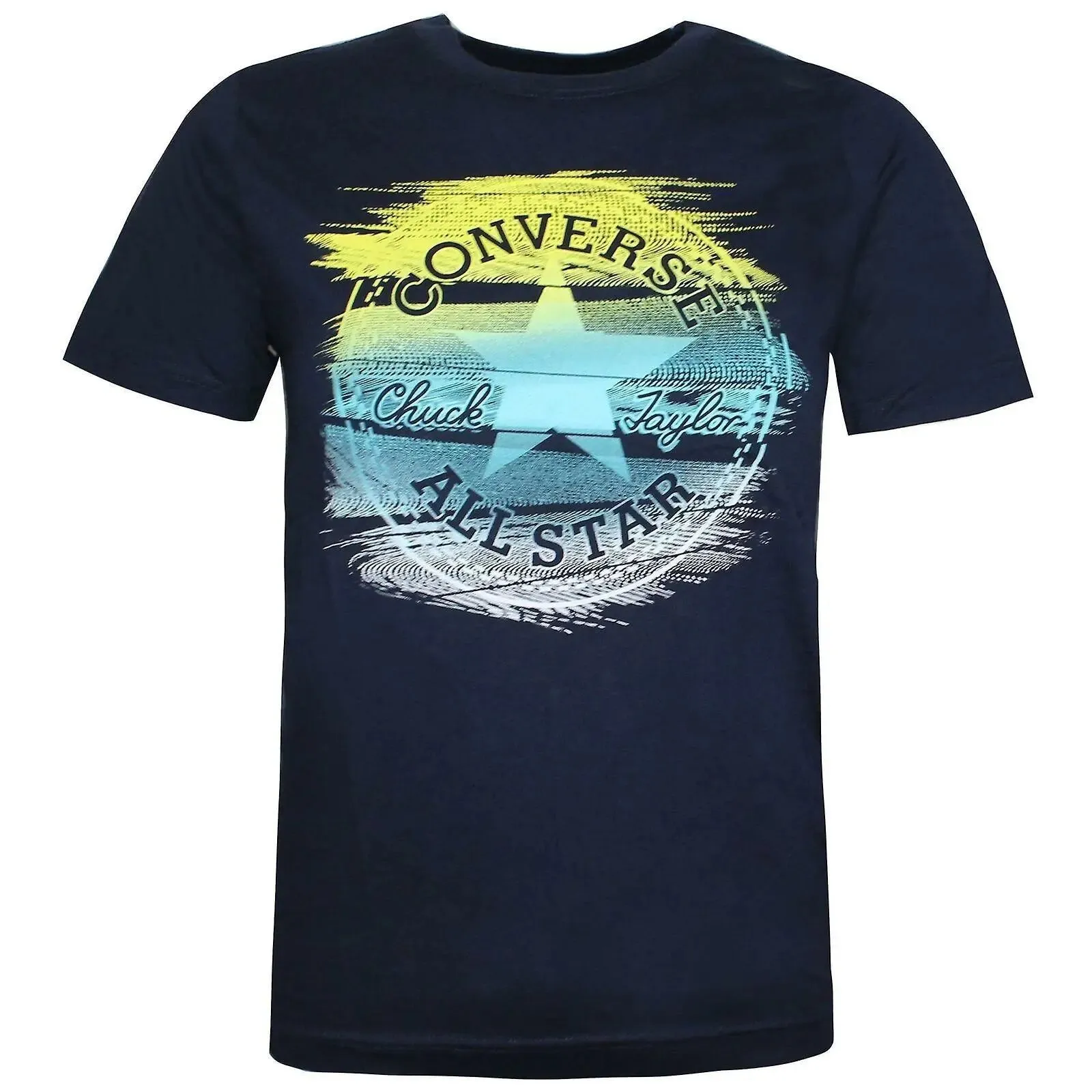 Glitch Chuck Patch Tee Navy T-Shirt | Converse