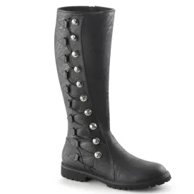 GOTHAM-109 Fancy Dress Costume Funtasma Men's Boots Black Distressed Pu