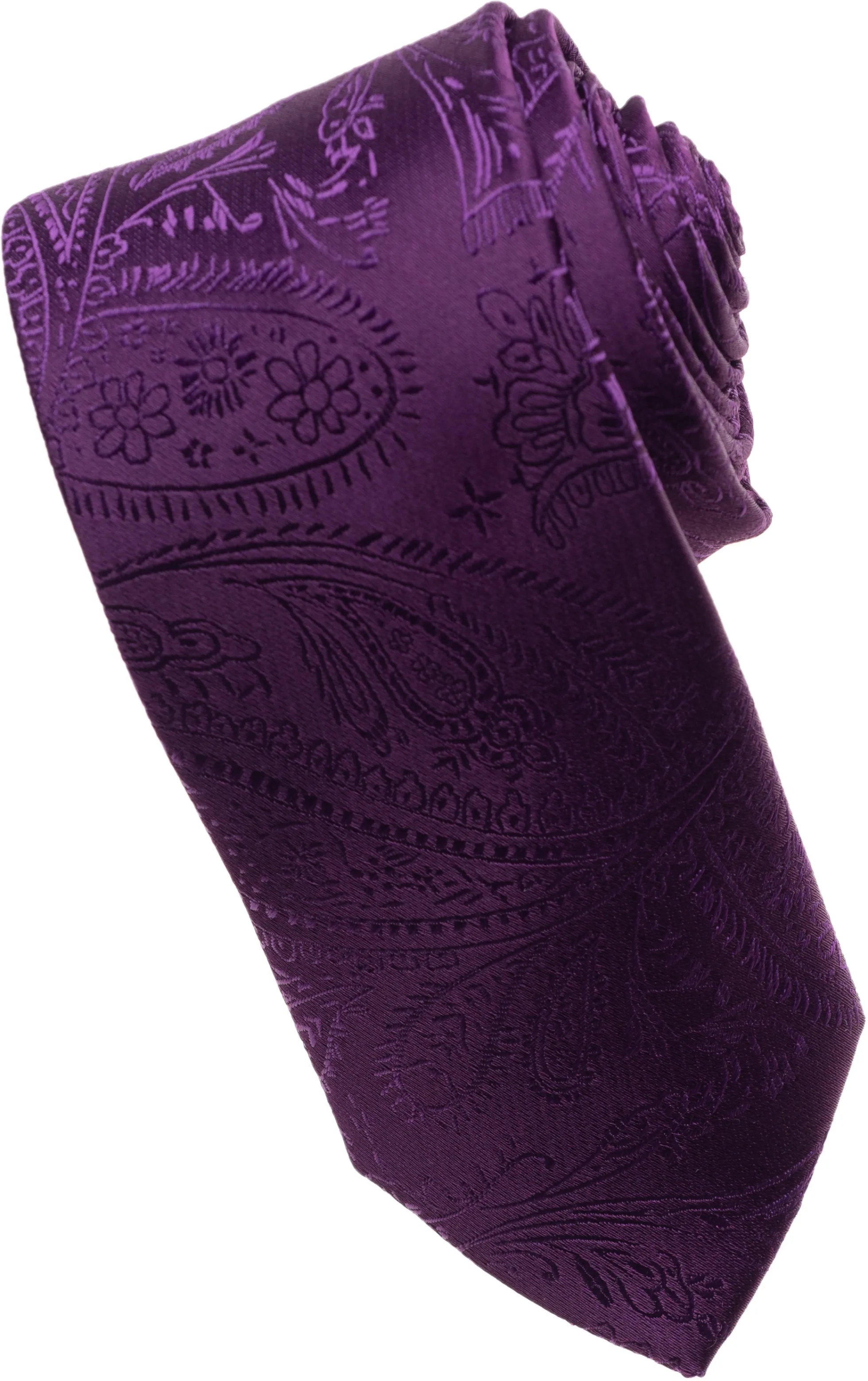 Grape Paisley Tone on Tone Necktie