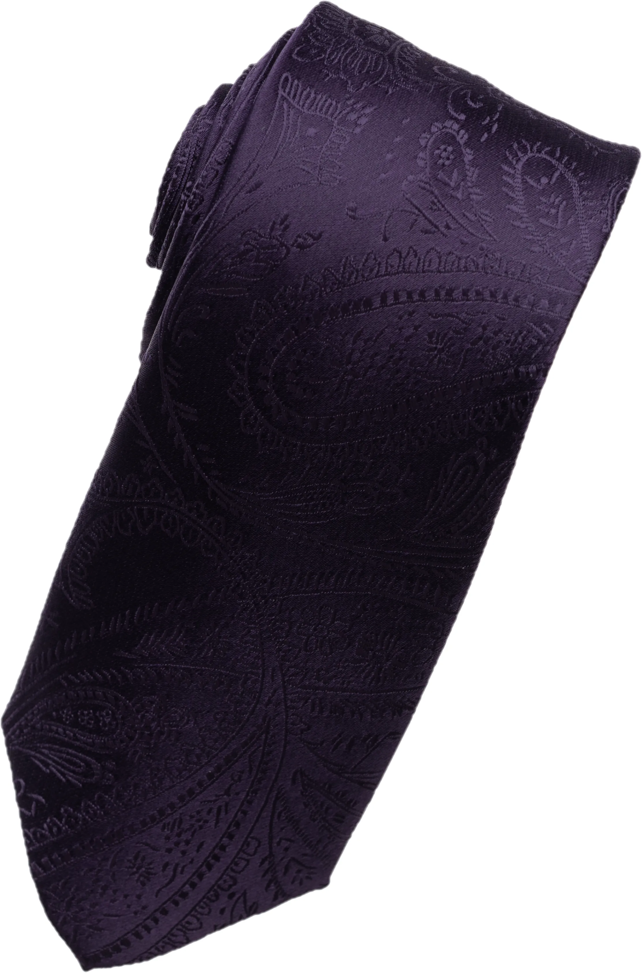 Grape Paisley Tone on Tone Necktie