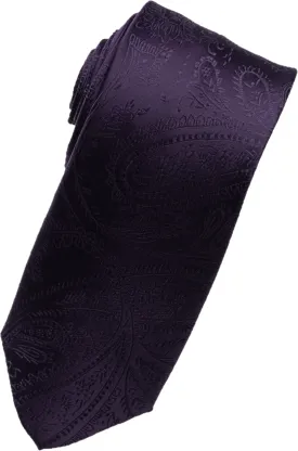 Grape Paisley Tone on Tone Necktie