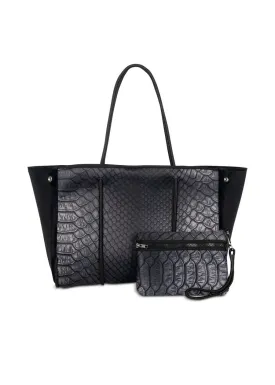 Haute shore Greyson tote - smoke/ bk Corp/ velvet