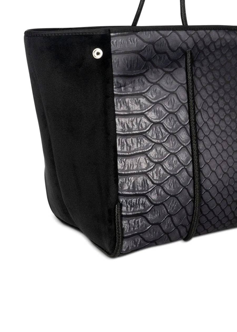 Haute shore Greyson tote - smoke/ bk Corp/ velvet