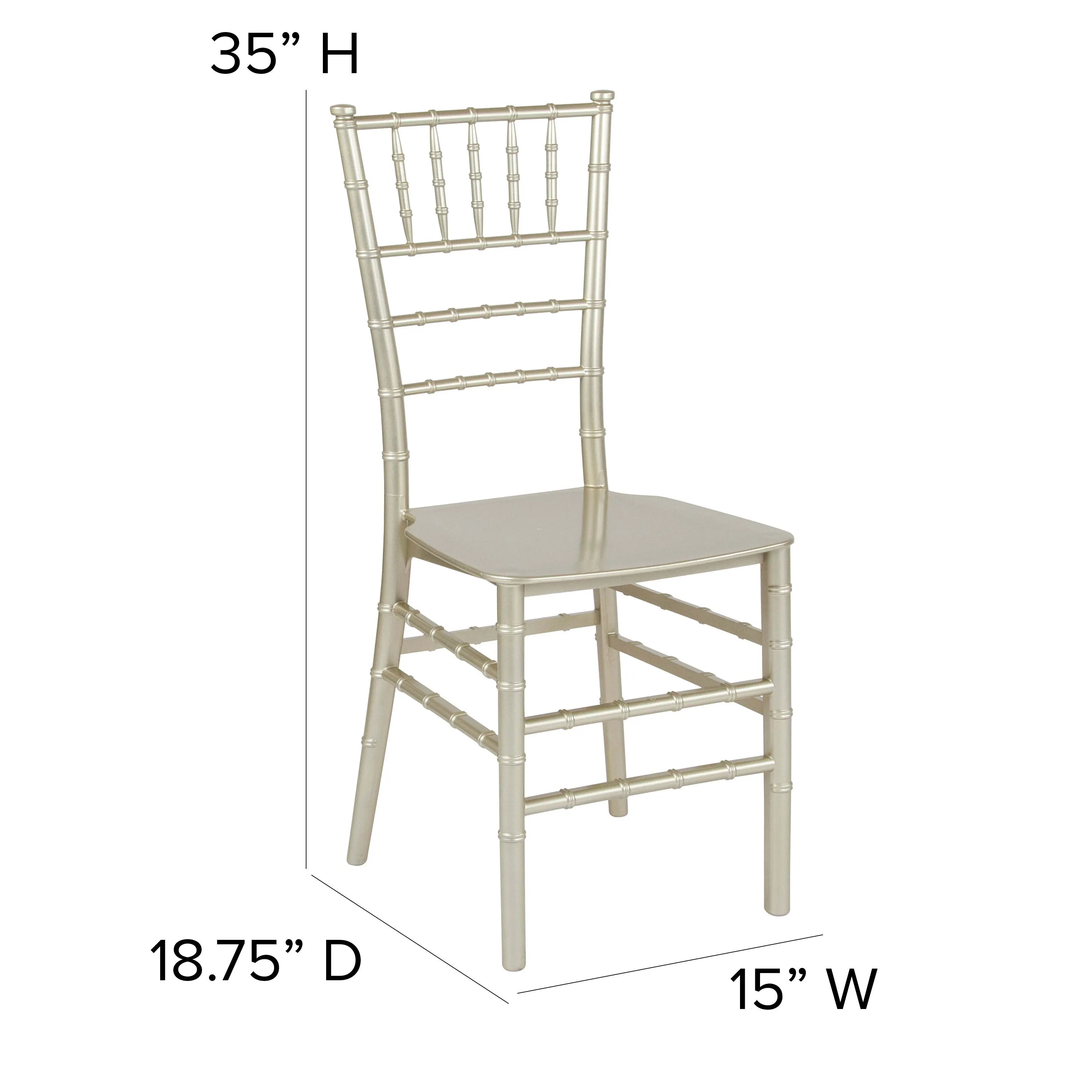 HERCULES Series Resin Stackable Chiavari Chair with Free Cushion