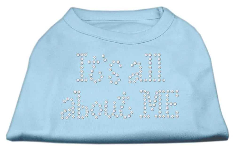 It's All About Me Rhinestone Shirts Baby Blue XS (8)