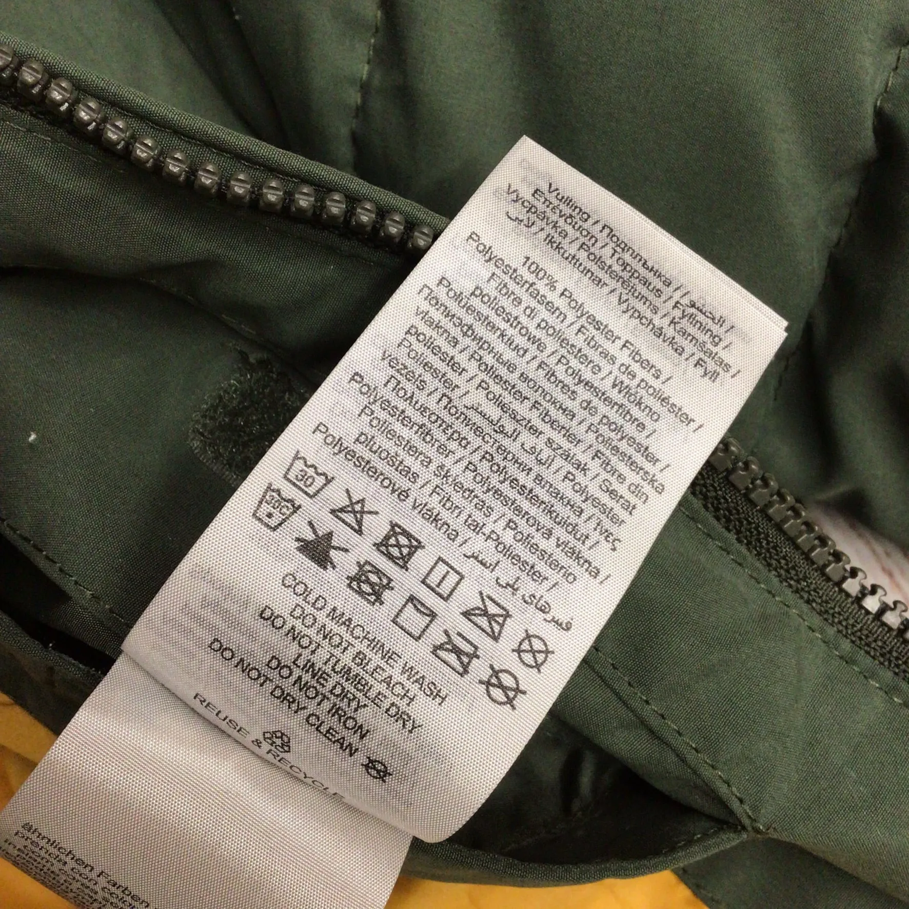 Jack & Jones Green Jorlite Short Puffer Jacket w/Removable Hood Size L