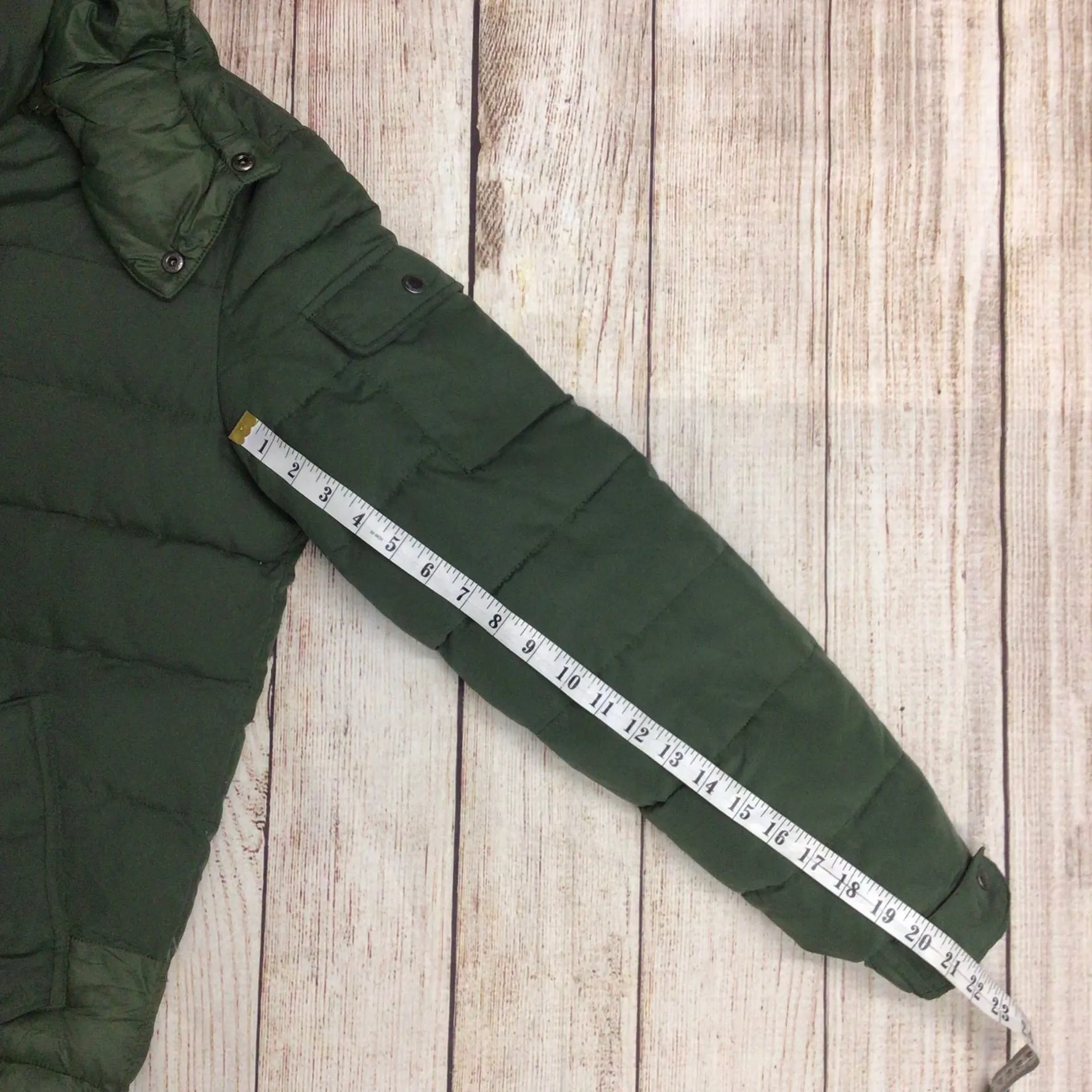 Jack & Jones Green Jorlite Short Puffer Jacket w/Removable Hood Size L