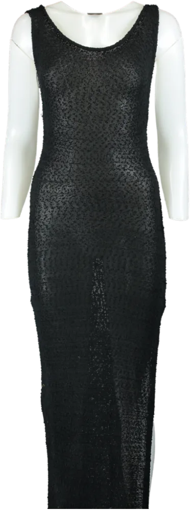 Jaded London Black Sleeveless Maxi Dress UK XS