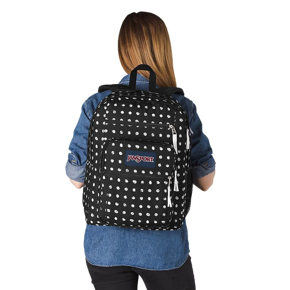 JanSport Big Student Backpack - Black Sketch Dot - Oversized