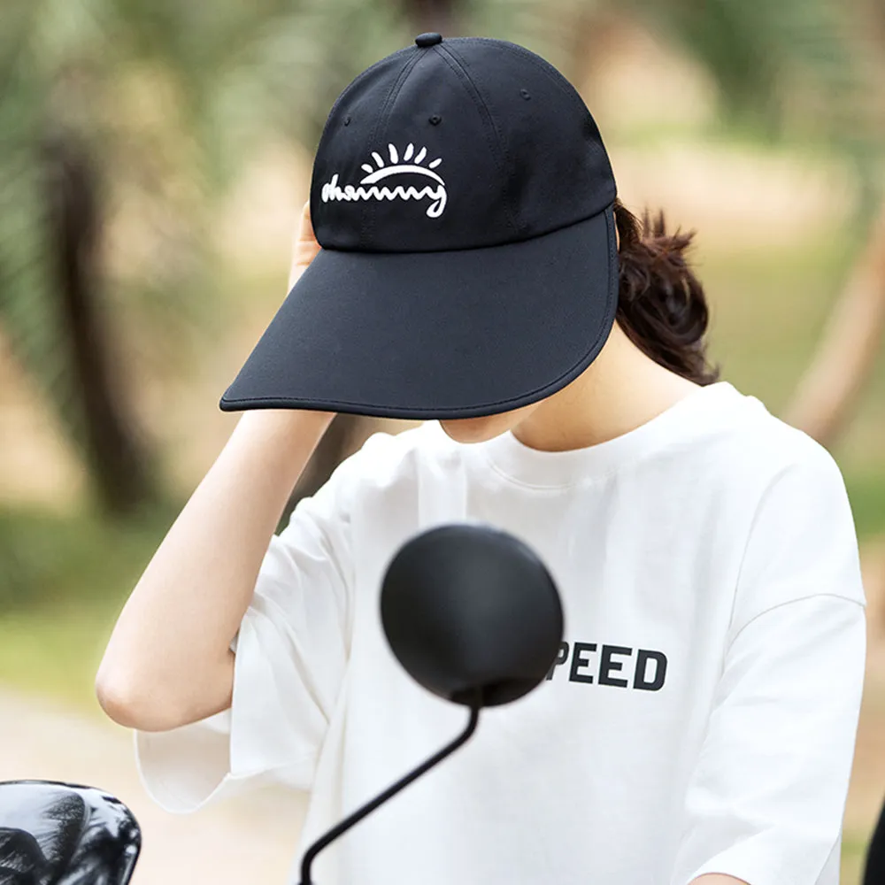 Japan Stock Women's Large Brim Adjustable Baseball Cap UPF 50 