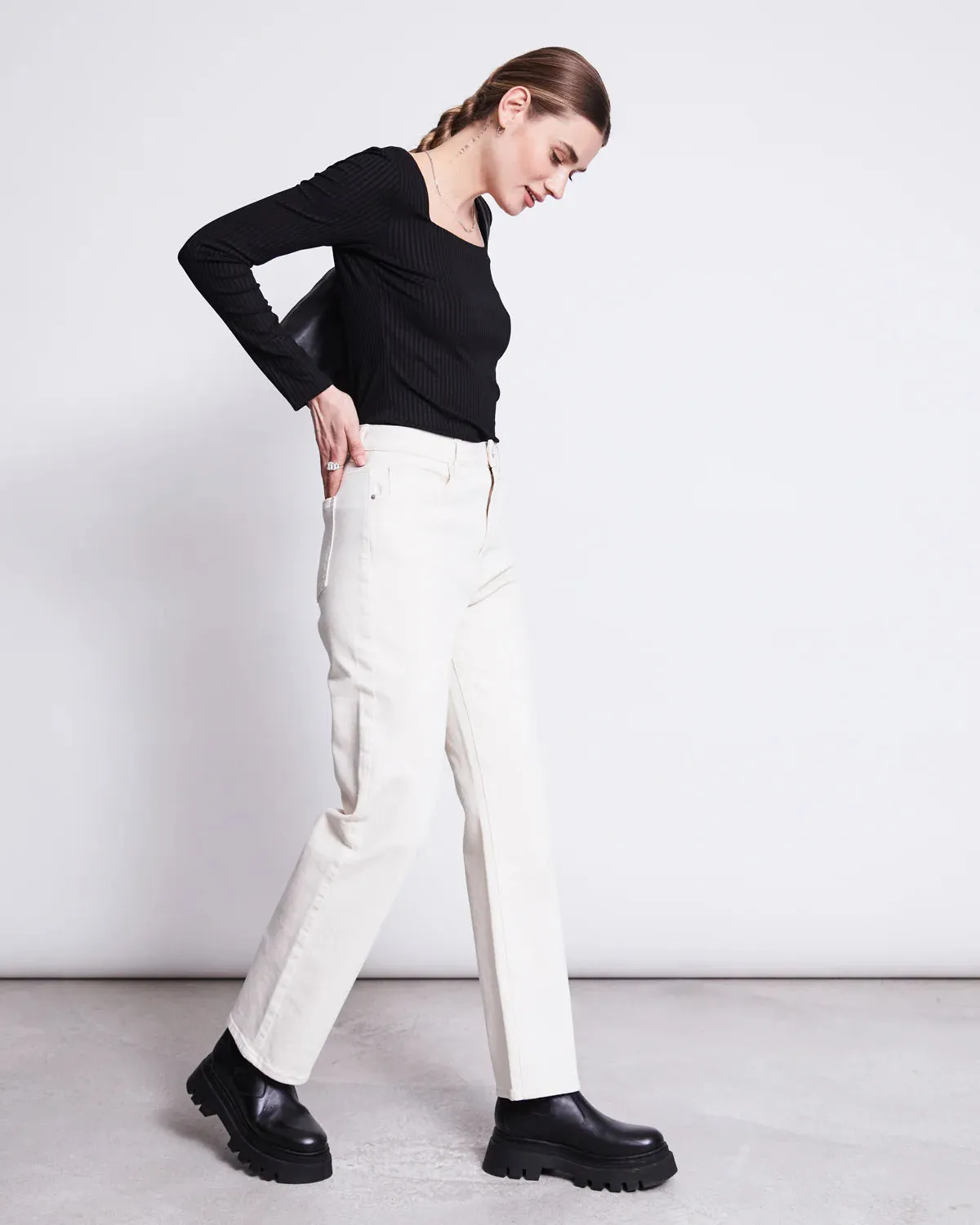 jeans - alba - ecru