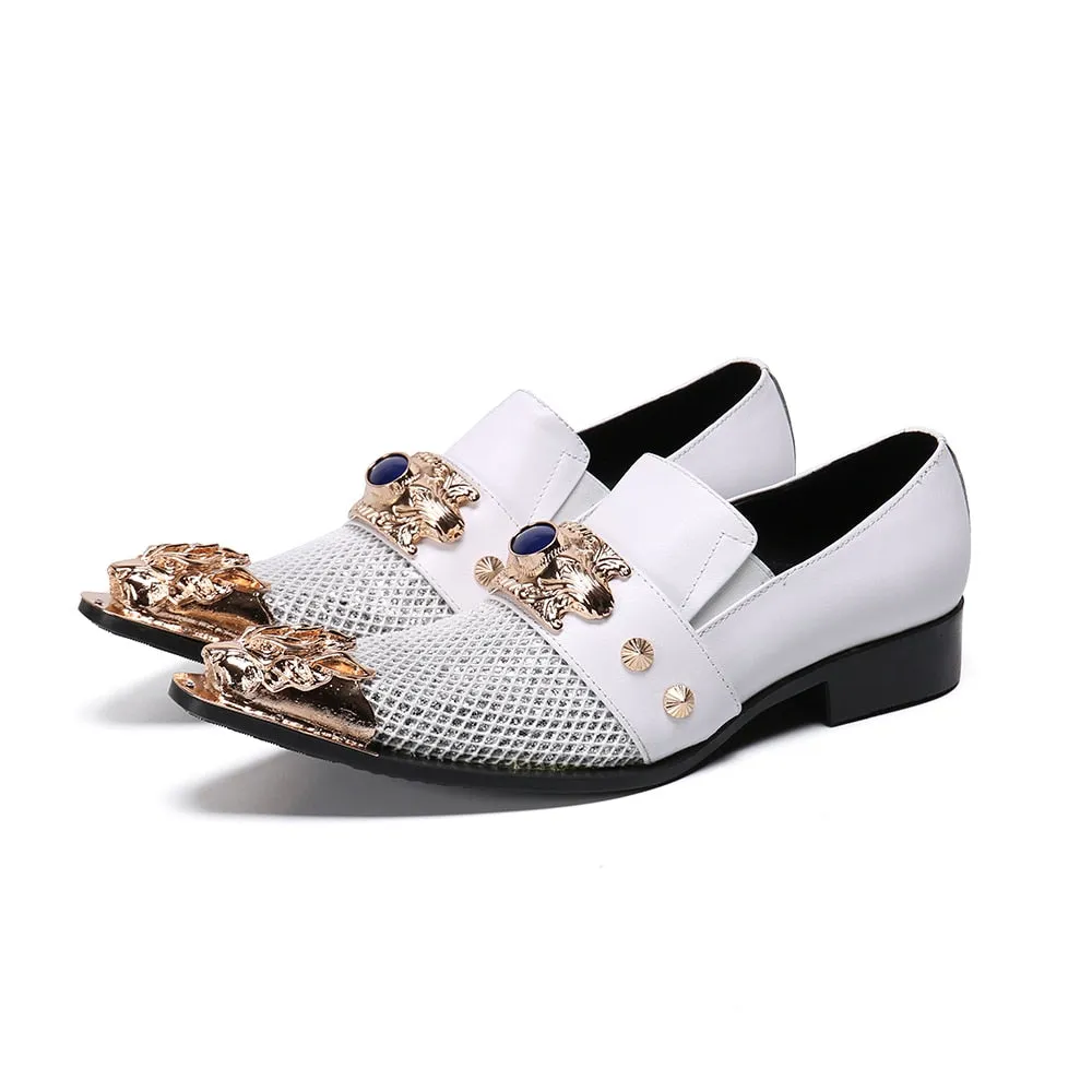 Laxi White Leather Shoes