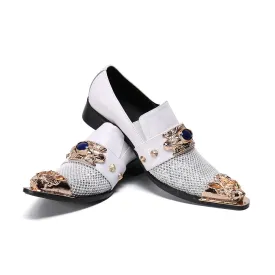 Laxi White Leather Shoes