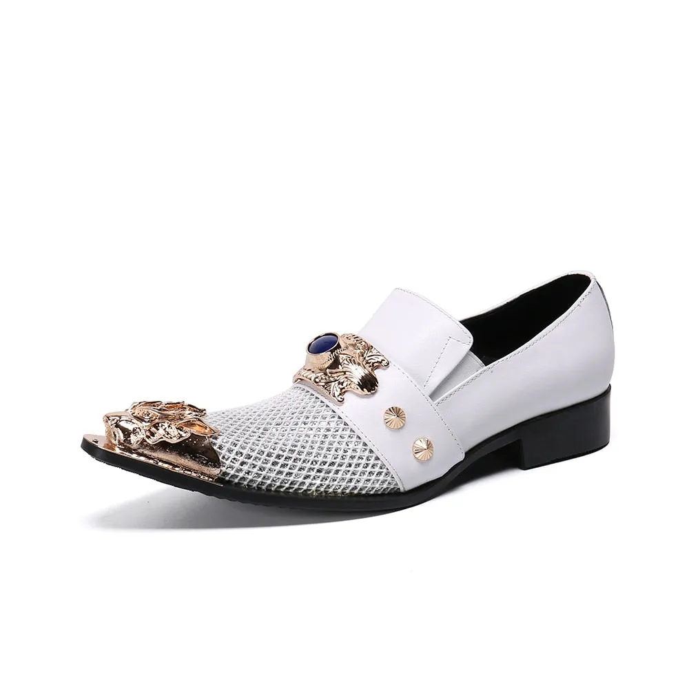 Laxi White Leather Shoes
