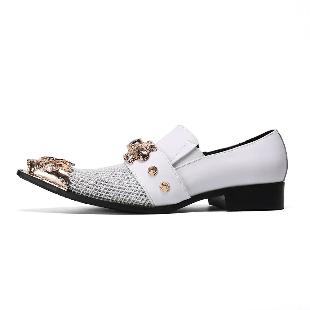 Laxi White Leather Shoes