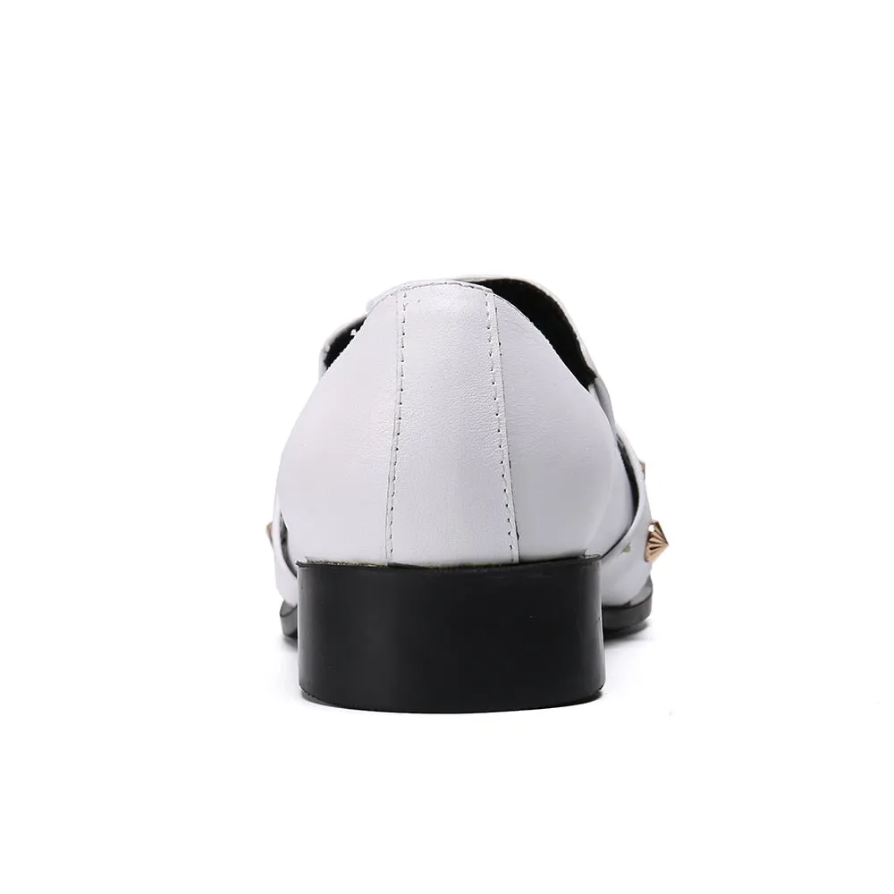 Laxi White Leather Shoes