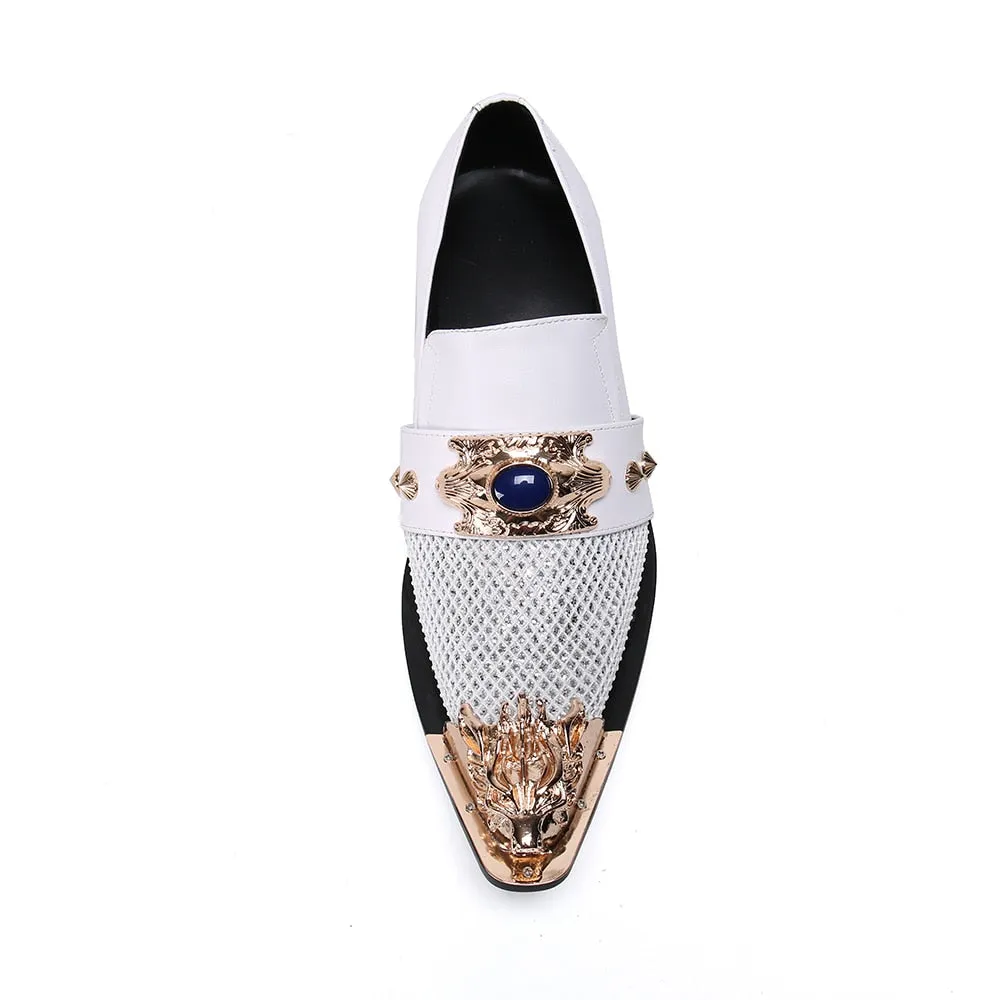 Laxi White Leather Shoes