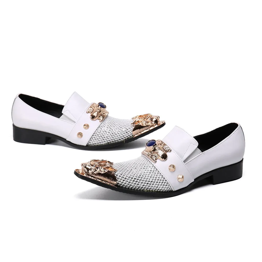 Laxi White Leather Shoes