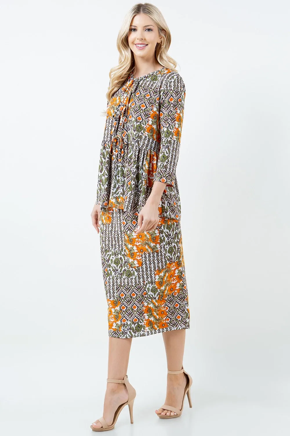 Lillian Pencil Skirt (Regular & Plus)- Floral & Geometric
