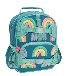 Mackenzie Turquoise Rainbows Chenille Backpacks