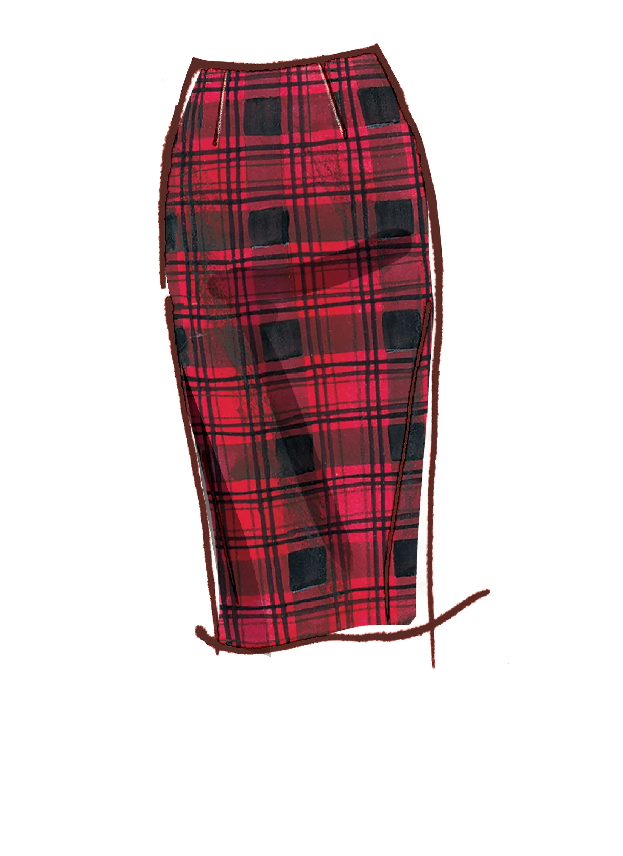 McCall's pattern 8051 Pencil Skirts In Five Lengths