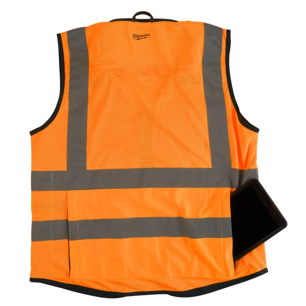 Milwaukee 48735053 2XL/3XL Orange Premium High Visibility Safety Vest